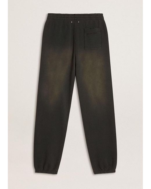 Golden Goose Deluxe Brand Black Logo-embroidered Track Trousers for men
