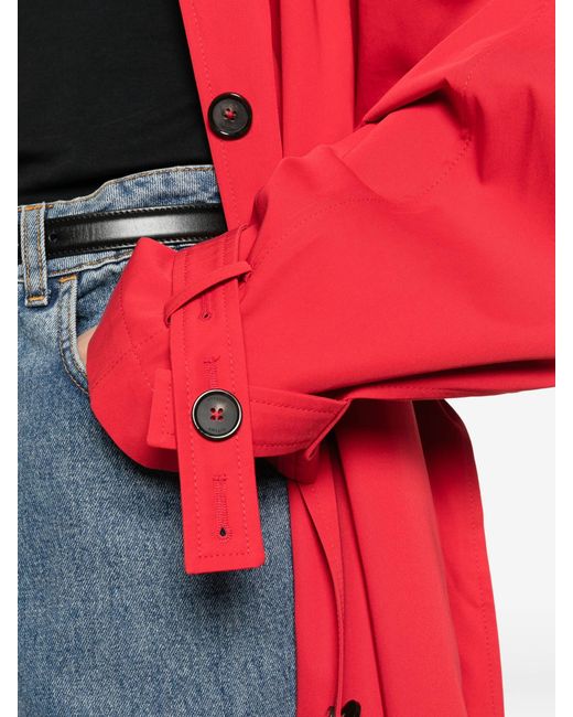 Totême  Red Belted Button-fastening Coat