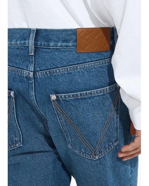 Bottega Veneta Blue Medium Indigo Straight Leg Jeans for men
