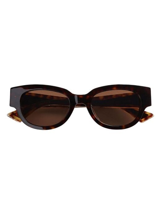 Bottega Veneta Brown Tri-fold Square Sunglasses
