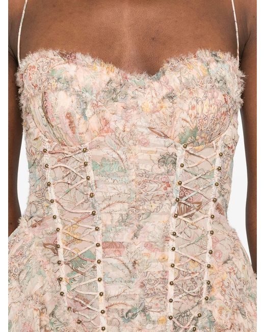Zimmermann Natural Rebellion Ruffled Midi Dress