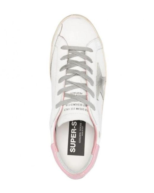 Golden Goose Deluxe Brand White Super-star Distressed Low-top Sneakers