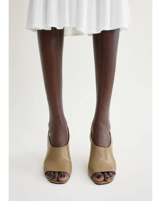 Totême  Metallic Contour Nappa Slingbacks Desert
