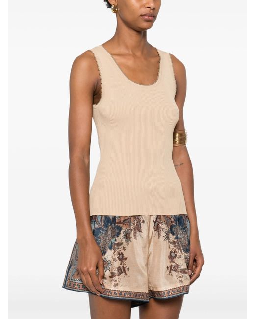 Zimmermann Natural Ascension Scallop Tank Top