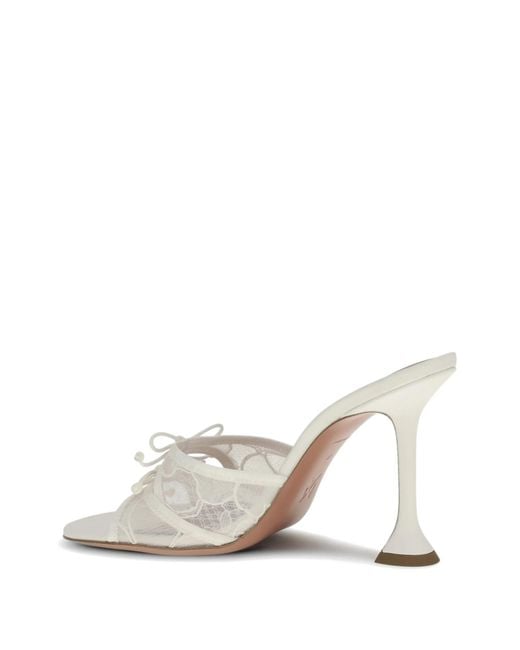 AMINA MUADDI White Eleonora Lace-detail Sandals