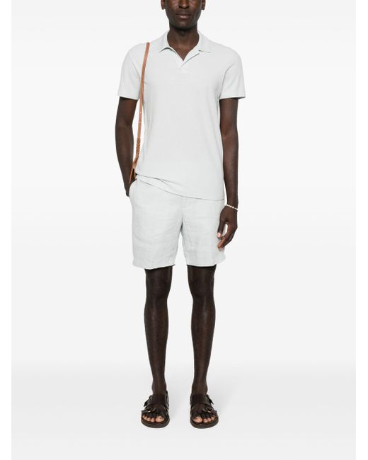Orlebar Brown White Felix Camp Collar Polo Shirt for men