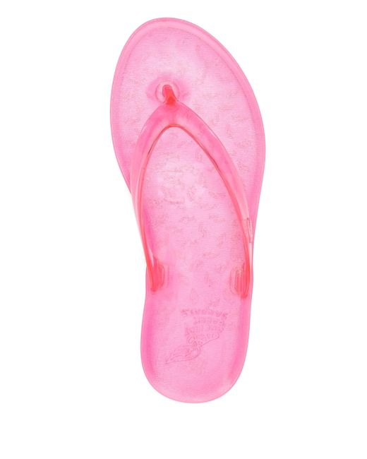 Ancient Greek Sandals Pink Translucent-design Flip Flops
