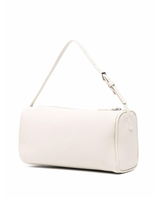 The Row White Leather 90s Leather Shoulder Bag in Natural Lyst