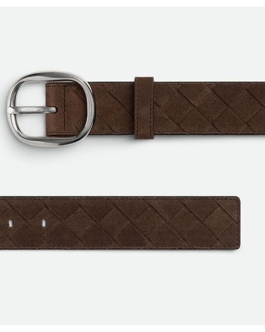 Bottega Veneta Black Intrecciato Belt for men