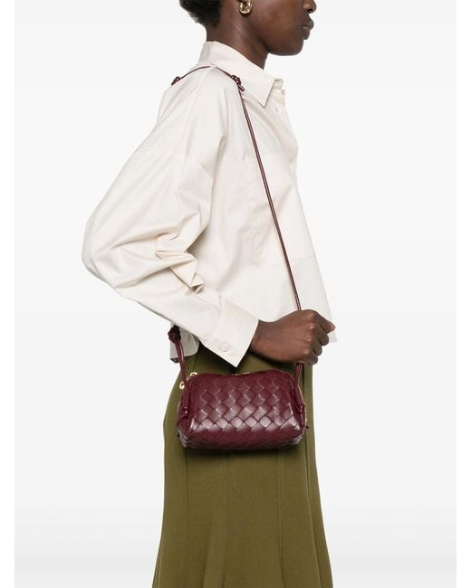 Bottega Veneta Purple Intrecciato Concert Shoulder Bag