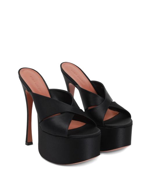 AMINA MUADDI Black 155mm Salma Sandals