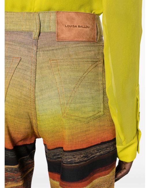 Louisa Ballou Multicolor Voyage Straight-leg Jeans