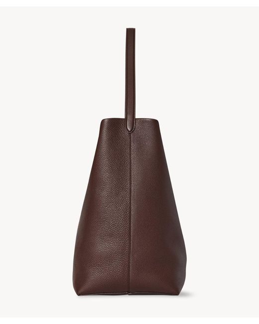 The Row Brown Large N/s Park Tote Bag In Leather