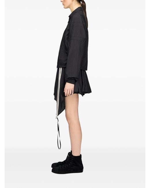 Y-3 Black Three-stripe Skort for men