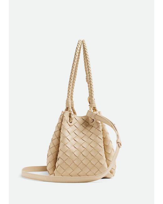 Bottega Veneta Natural Parachute Leather Shoulder Bag