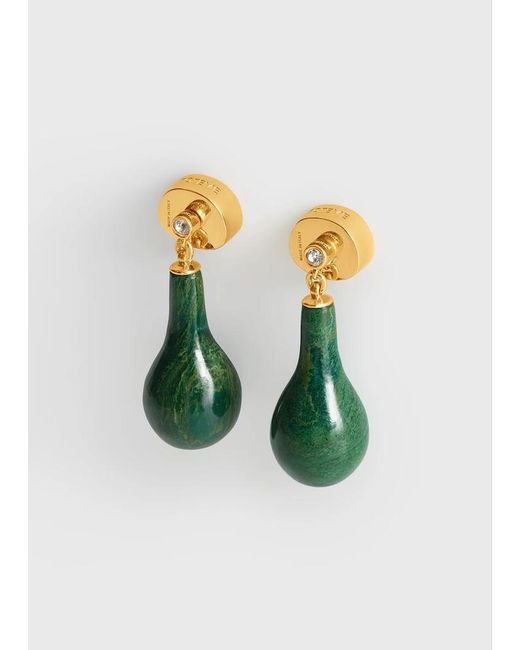 Totême  Blue Jade Drops Dark Green/gold