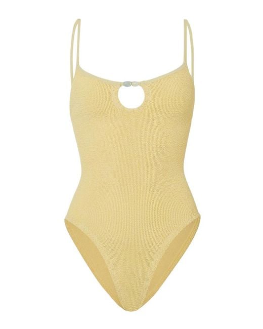 Hunza G Yellow Mia Beaded Swim