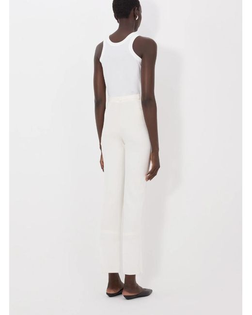 Loulou de Saison White Mahoney Straight Leg Pants