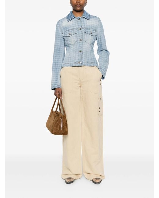 Ermanno Scervino Blue Check Pocket Jacket