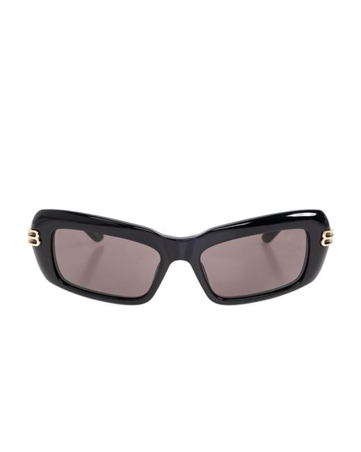 Balenciaga Gray Rectangle-frame Sunglasses