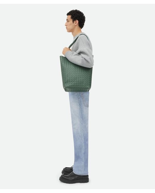 Bottega Veneta Green Small Intrecciato Tote Bag for men