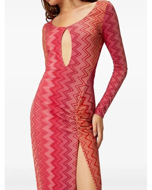 Missoni Red Zigzag Beach Dress