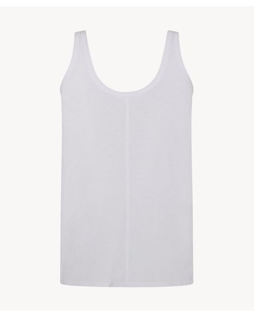 The Row White Aika Top In Cotton