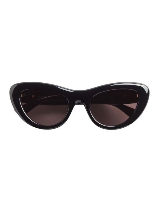 Bottega Veneta Black Bombe Cat Eye Sunglasses