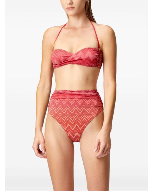 Missoni Red Zigzag Bikini Set