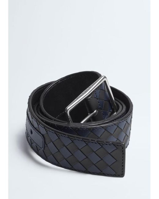 Bottega Veneta Black Intrecciato Piccolo Belt for men