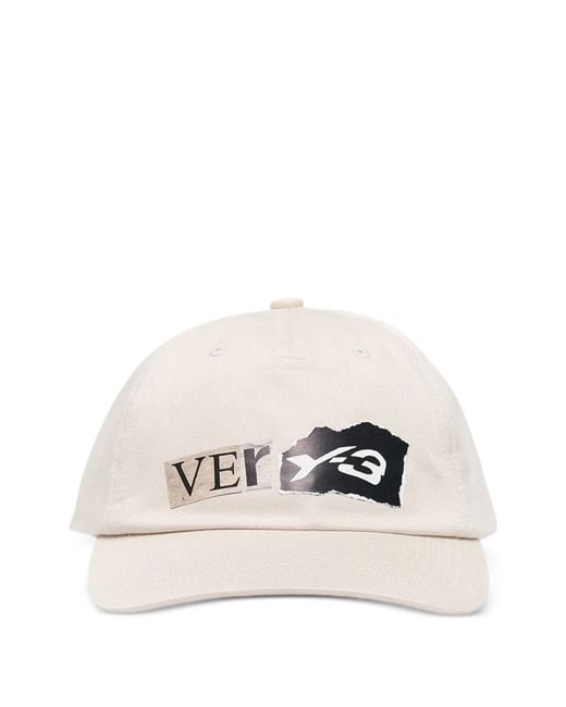Y-3 White Logo Baseball Cap for men