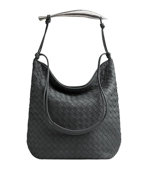 Bottega Veneta Black Sardine Hobo for men