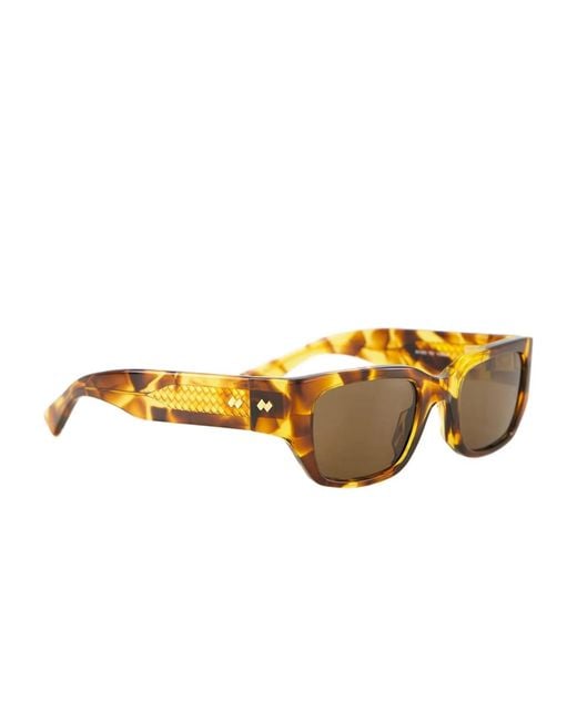 Bottega Veneta Brown Tortoiseshell Square Sunglasses for men