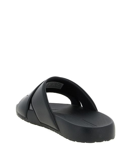 Balenciaga Black Sporty Pool Embossed Slides for men