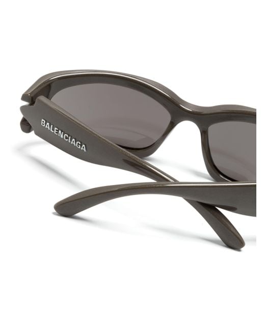 Balenciaga Gray Swift Oval-frame Sunglasses