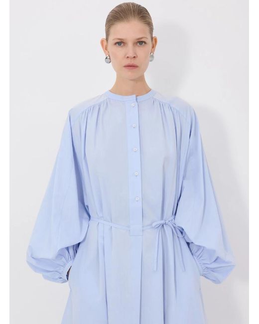 Loulou de Saison Blue Vitti Cotton Poplin Dress