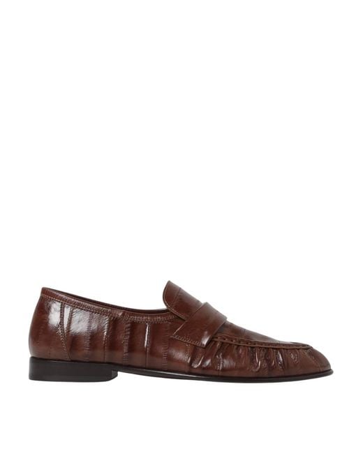 The Row Brown Soft Leather Loafers for men