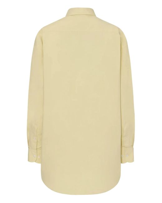 The Row White Millerina Shirt In Cotton