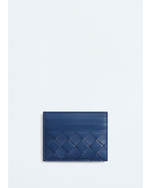 Bottega Veneta Blue Intrecciato Card Holder