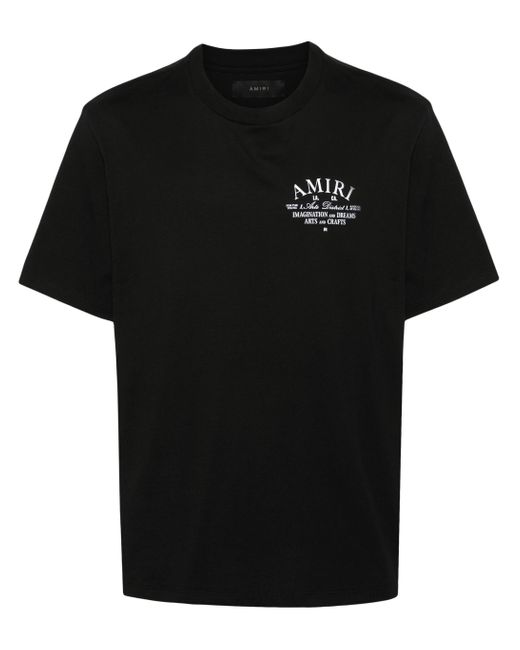 Amiri Logo-print Cotton T-shirt in Black for Men | Lyst UK
