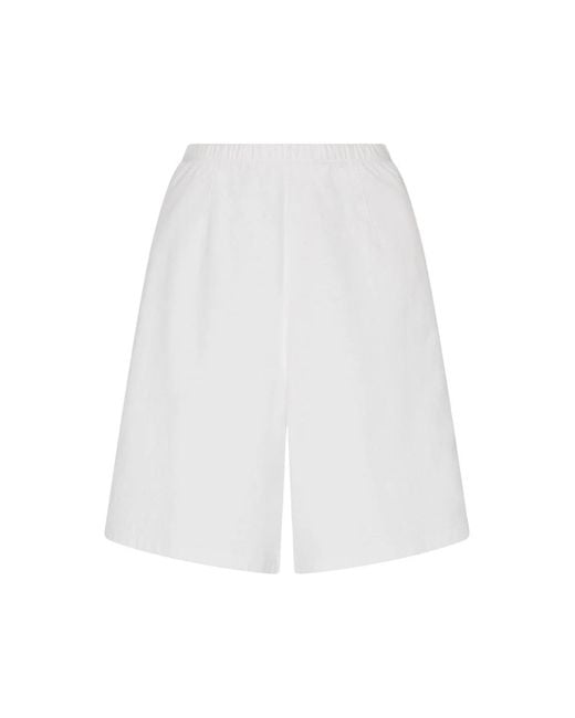 The Row White Larissa Elasticated Shorts