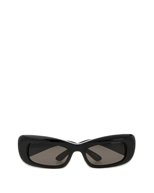 Balenciaga Black Diva Rectangle-frame Sunglasses for men