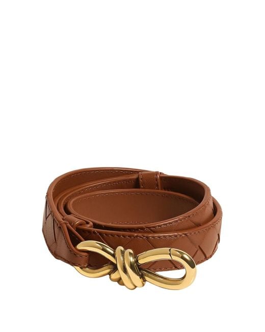 Bottega Veneta Brown Andiamo Belt