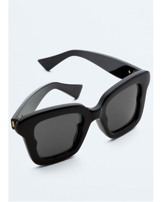 Bottega Veneta Black Sophia Ribbon Butterfly Sunglasses for men