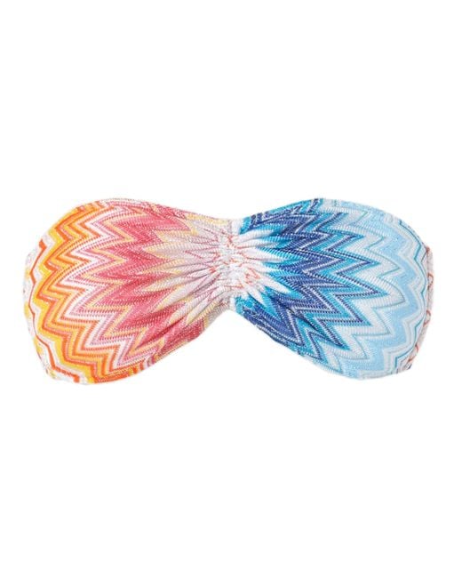 Missoni Blue Zigzag-knit Bikini Set