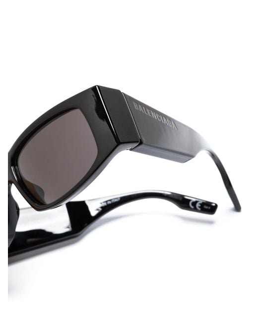 Balenciaga Gray Led Frame Logo-Print Sunglasses