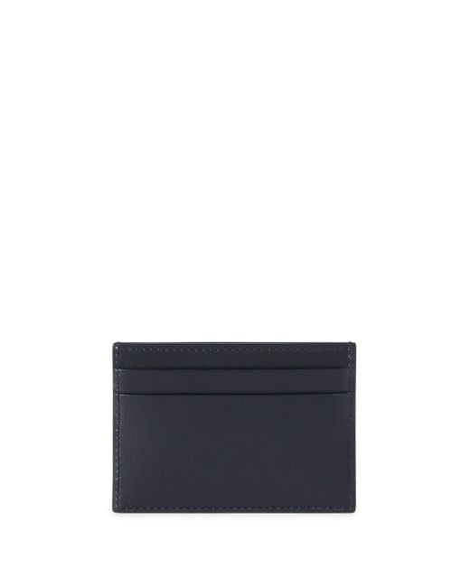 Off-White c/o Virgil Abloh Blue Bookish Logo-print Leather Cardholder for men