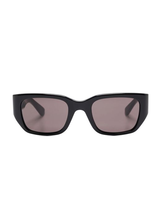 Bottega Veneta Black Rectangle Gold-detail Sunglasses for men