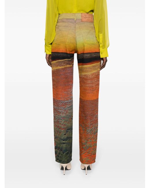 Louisa Ballou Multicolor Voyage Straight-leg Jeans
