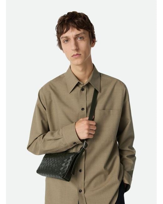 Bottega Veneta Black Traveler Phone Pouch for men